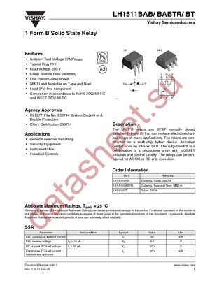 LH1511BT datasheet  